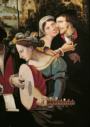 Scene Galante at the Gates of Paris (detail)